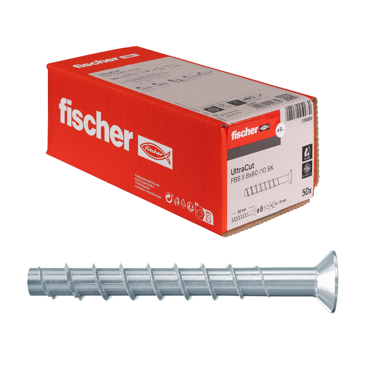 Fischer Betonschraube UltraCut FBS II SK mit TX Senkkopf