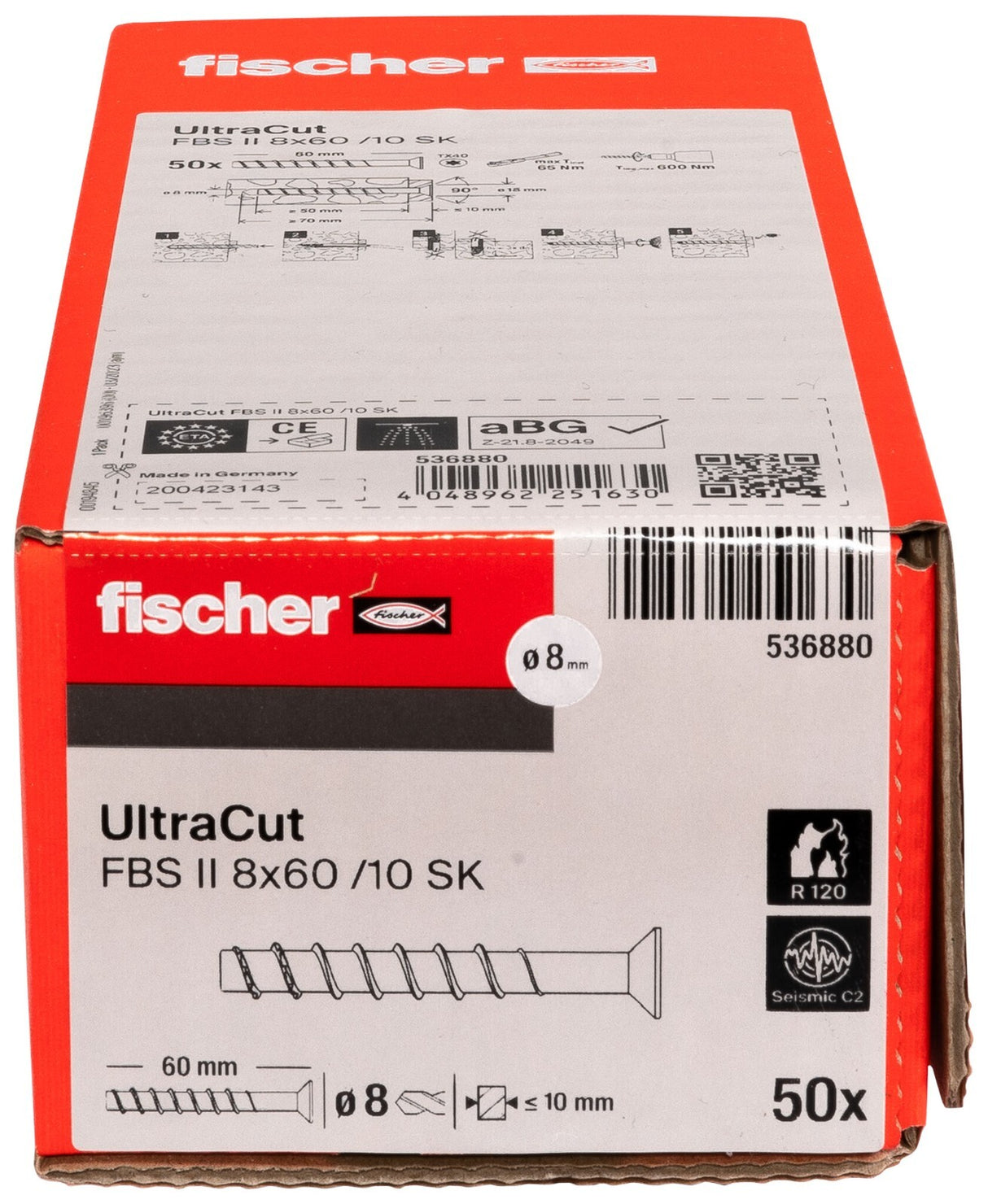 Fischer Betonschraube UltraCut FBS II SK mit TX Senkkopf