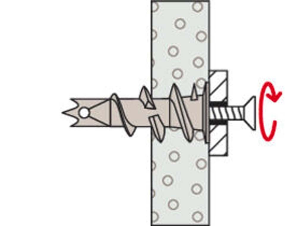 Fischer Gipskartondübel Metall Hohlraumdübel GKM S 12 mit Schraube Rigipsdübel