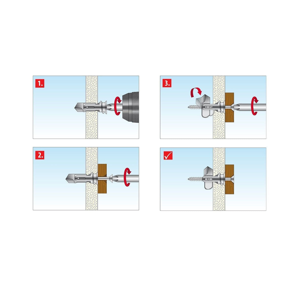 TOX Spiral Pro 39-5 mit Schraube Gipskartondübel Zinkdübel Bohrspitze 25 Stück