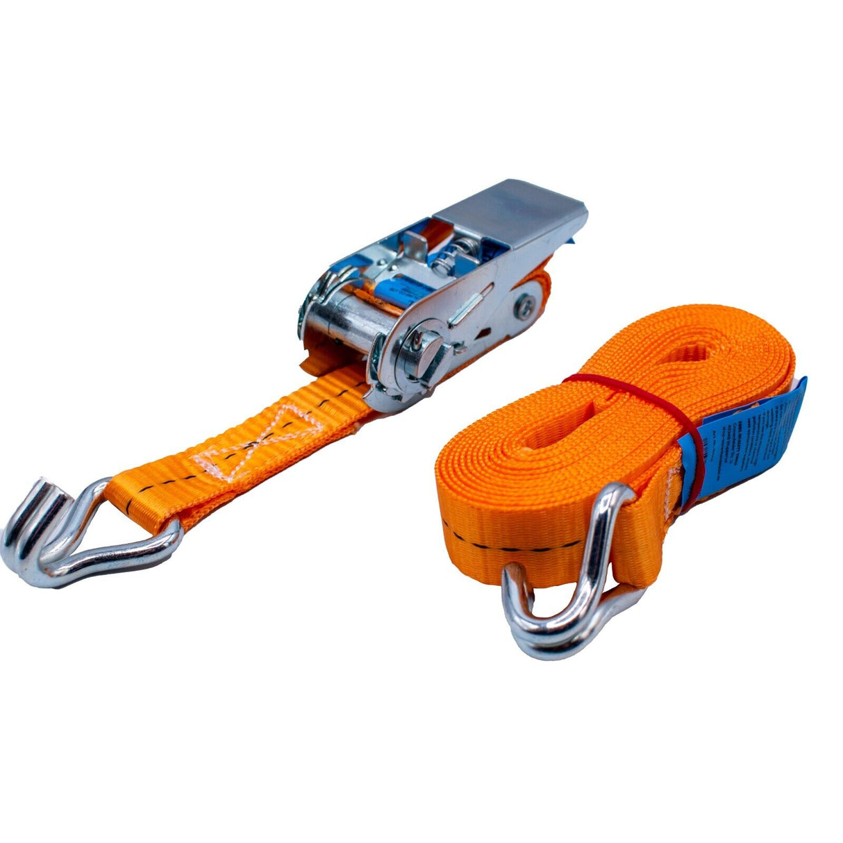 EQT 10 Stück 800kg 6m Spanngurte mit Ratsche und Haken zweiteilig