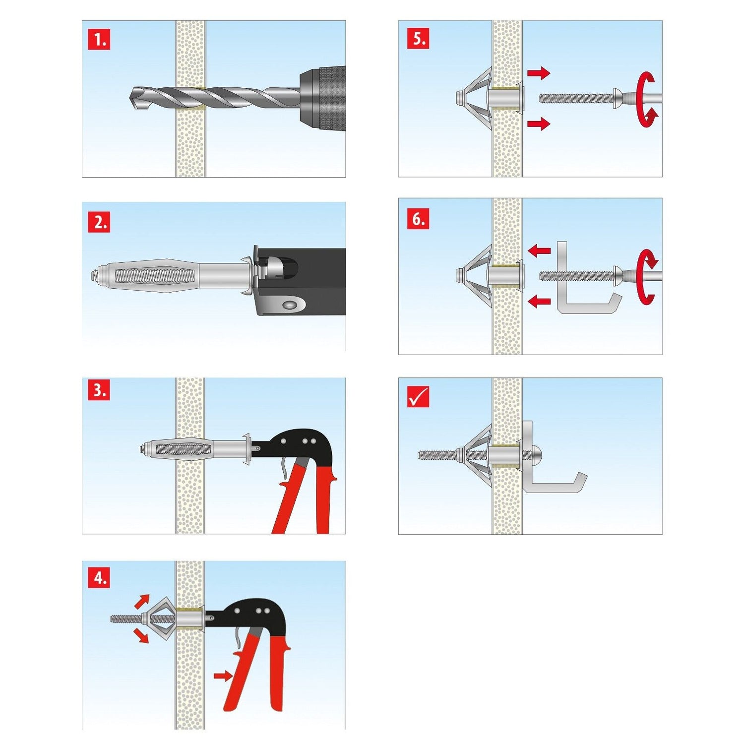 TOX Monteur Gips Pro Dübelset inkl. Montagezange & Schrauben 195 tlg.