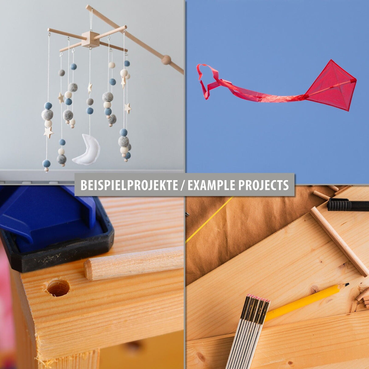 TOX Stix Wood / Plus Rundstäbe 6x1000 bis 30x1000 geriffelt / glatt Buchenholz