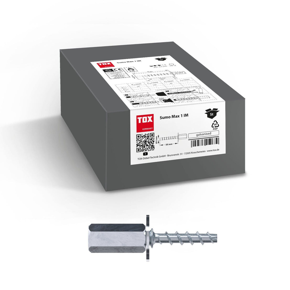 TOX Sumo Max 1 IM 6x35 Betonschraube mit Innengewinde Stahl verzinkt 50 Stk.