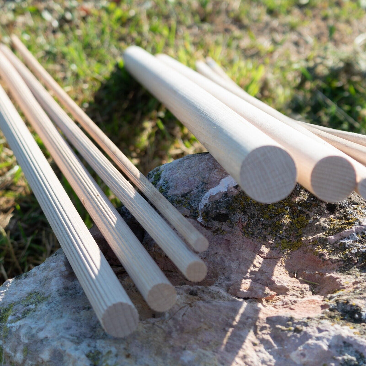 TOX Stix Wood / Plus Rundstäbe 6x1000 bis 30x1000 geriffelt / glatt Buchenholz