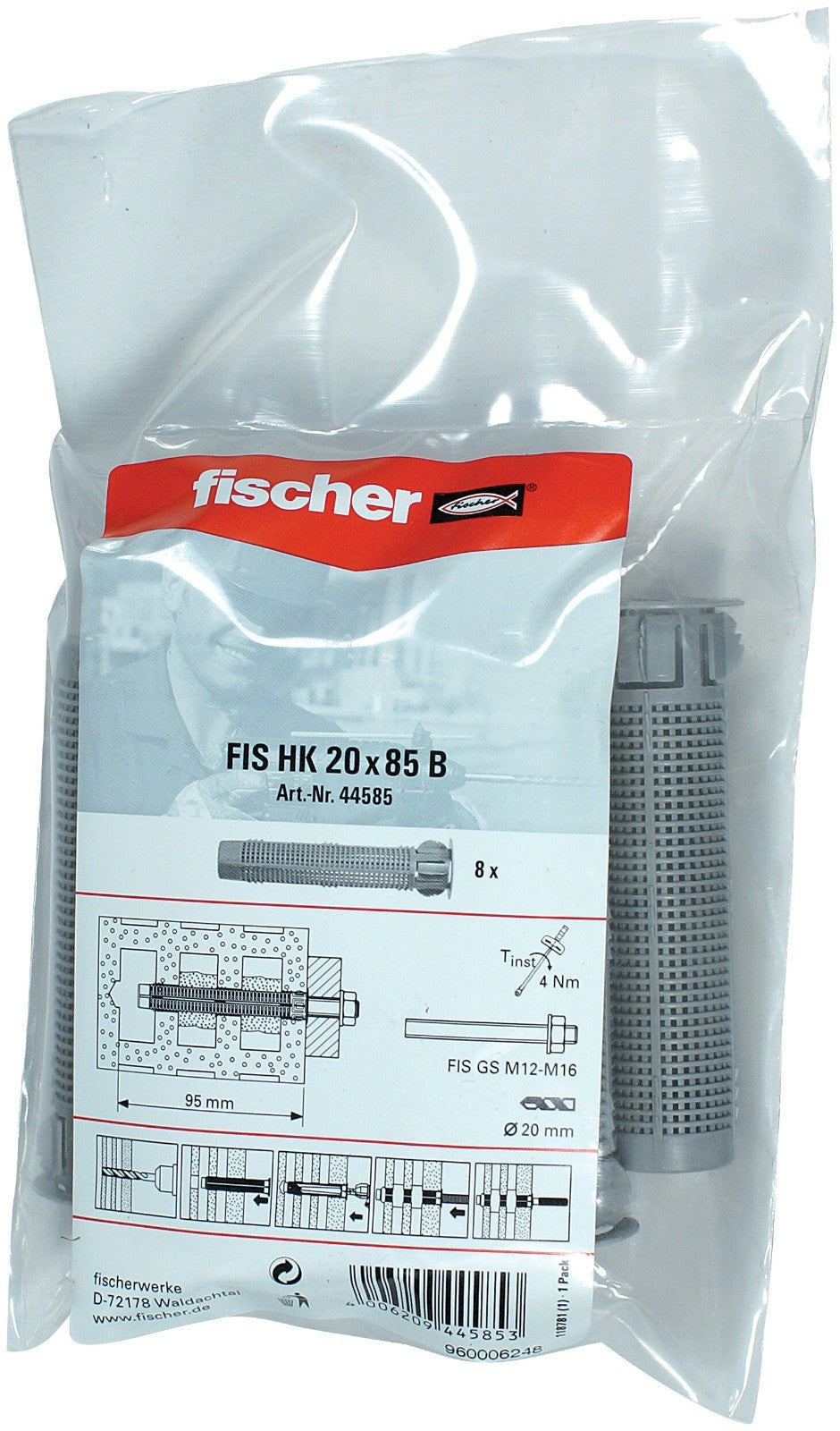 Fischer Injektions-Ankerhülse FIS H K Siebhülse