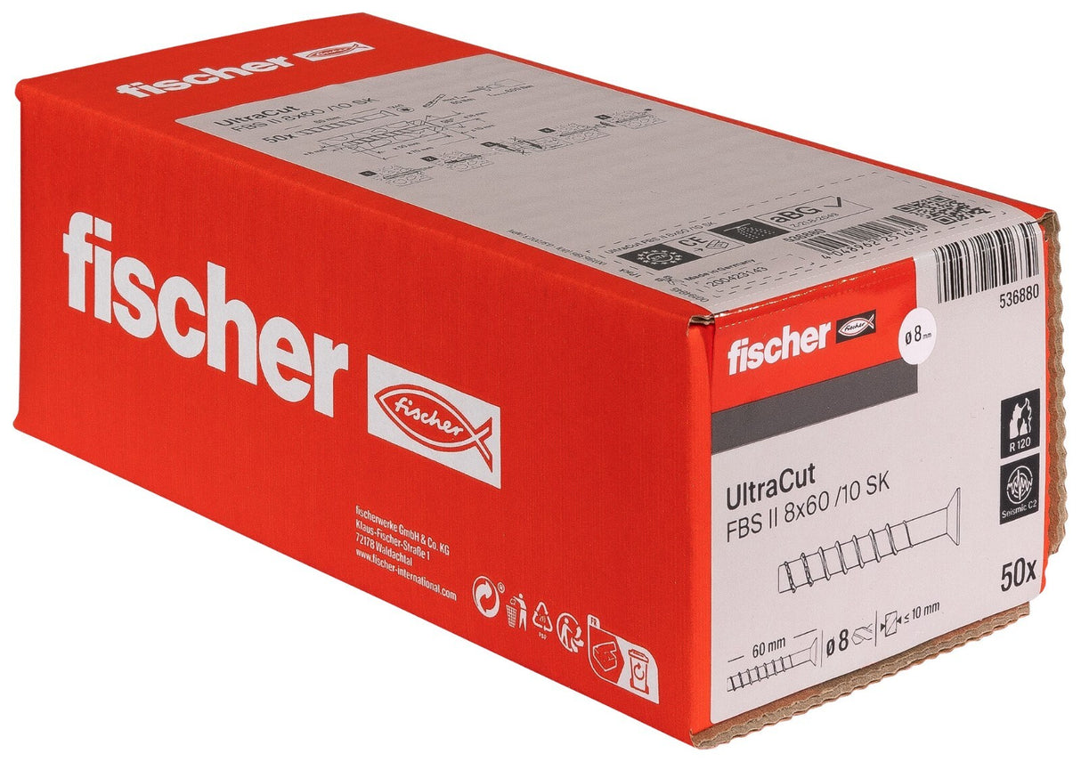 Fischer Betonschraube UltraCut FBS II SK mit TX Senkkopf