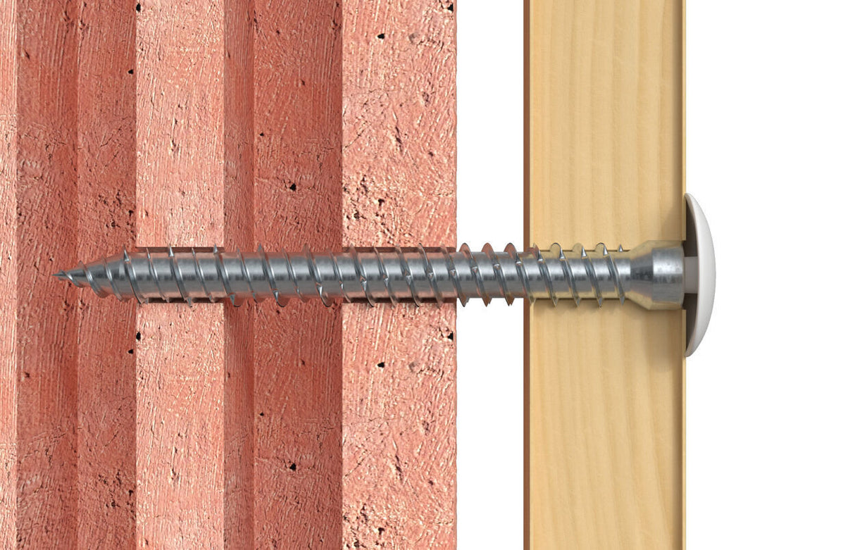 Fischer Fensterrahmenschraube FFSZ 7,5 x 52-302 mm mit TX Zylinderkopf 100 Stk.