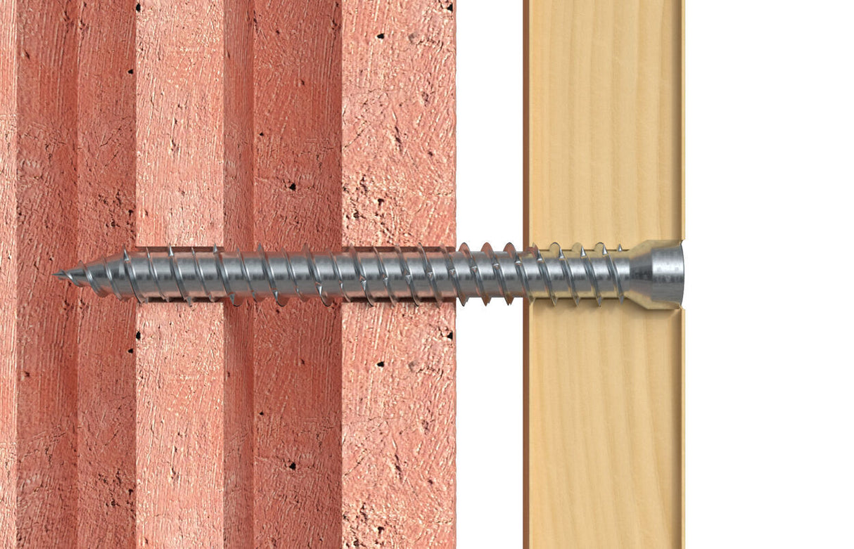 Fischer Fensterrahmenschraube FFSZ 7,5 x 52-302 mm mit TX Zylinderkopf 100 Stk.