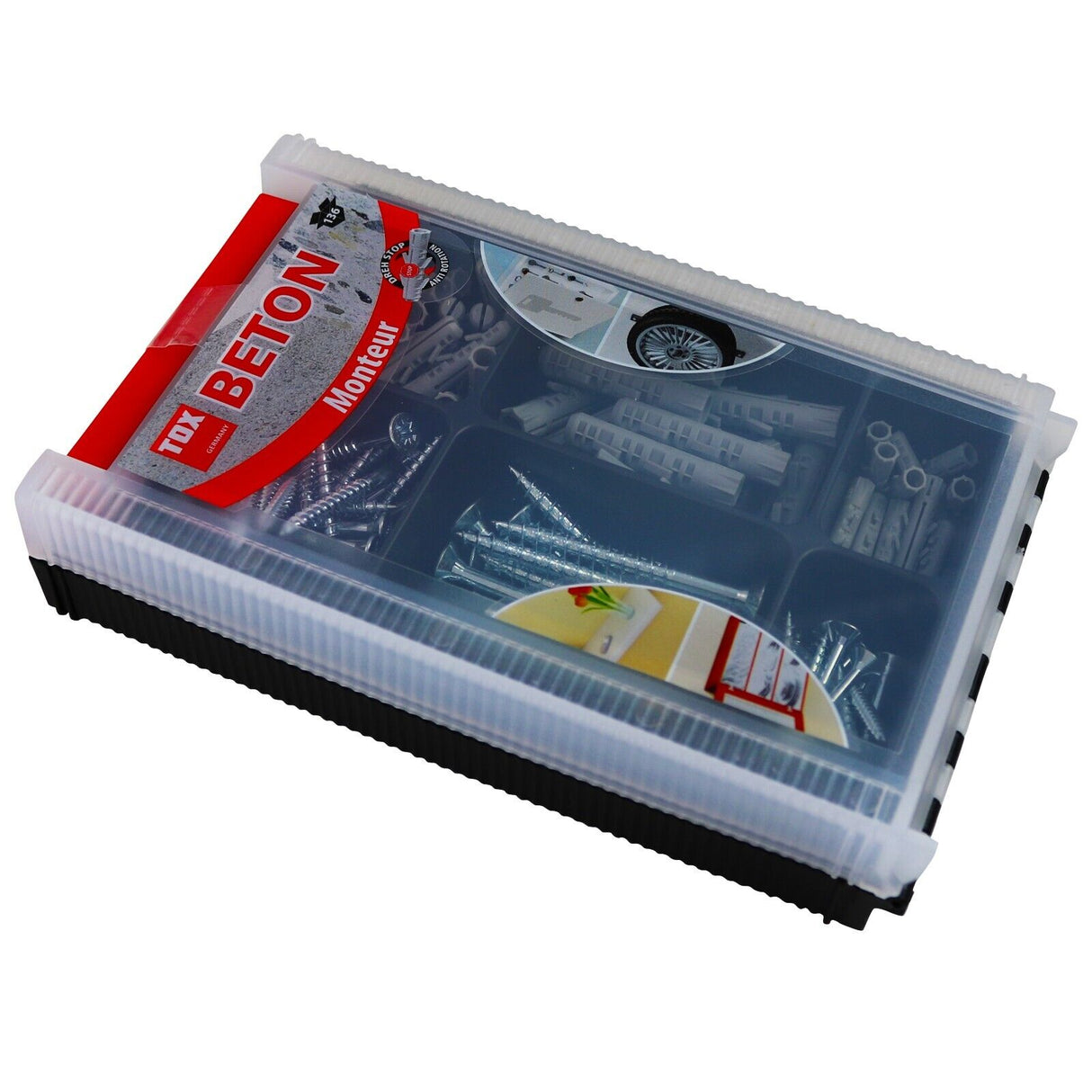 TOX Monteur Beton Dübelset inkl. Schrauben mit 136 Teilen