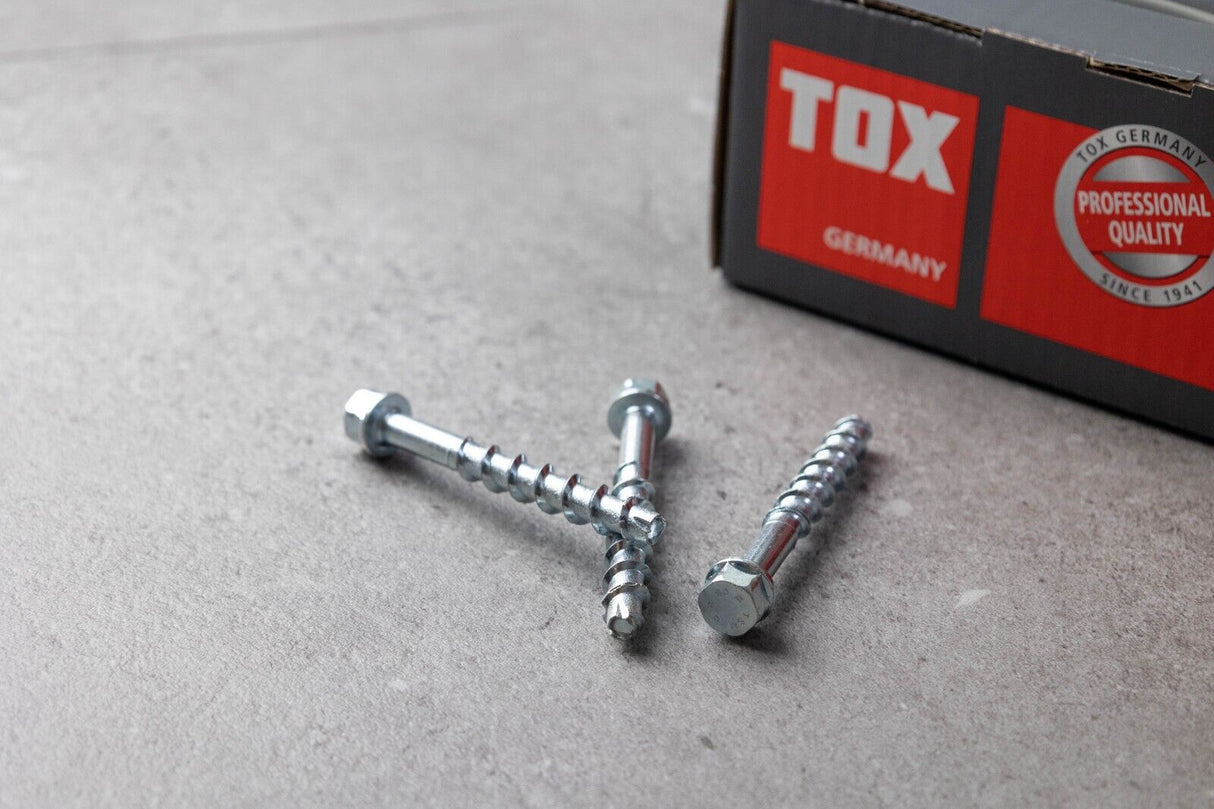 TOX Sumo Max 1 KB Betonschraube mit Sechskantkopf mit Bauscheibe Stahl verzinkt