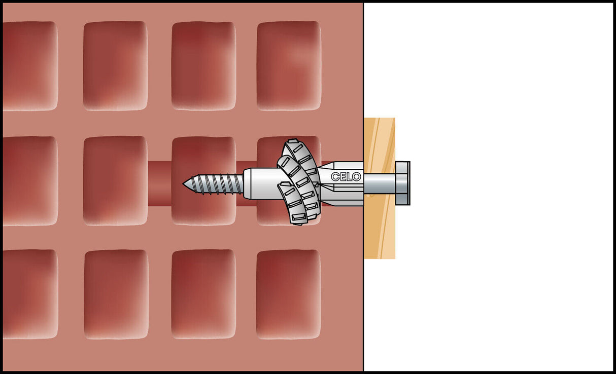 CELO Mehrzweckdübel MZ Universaldübel ohne Rand für Voll- und Hohlraum- Material