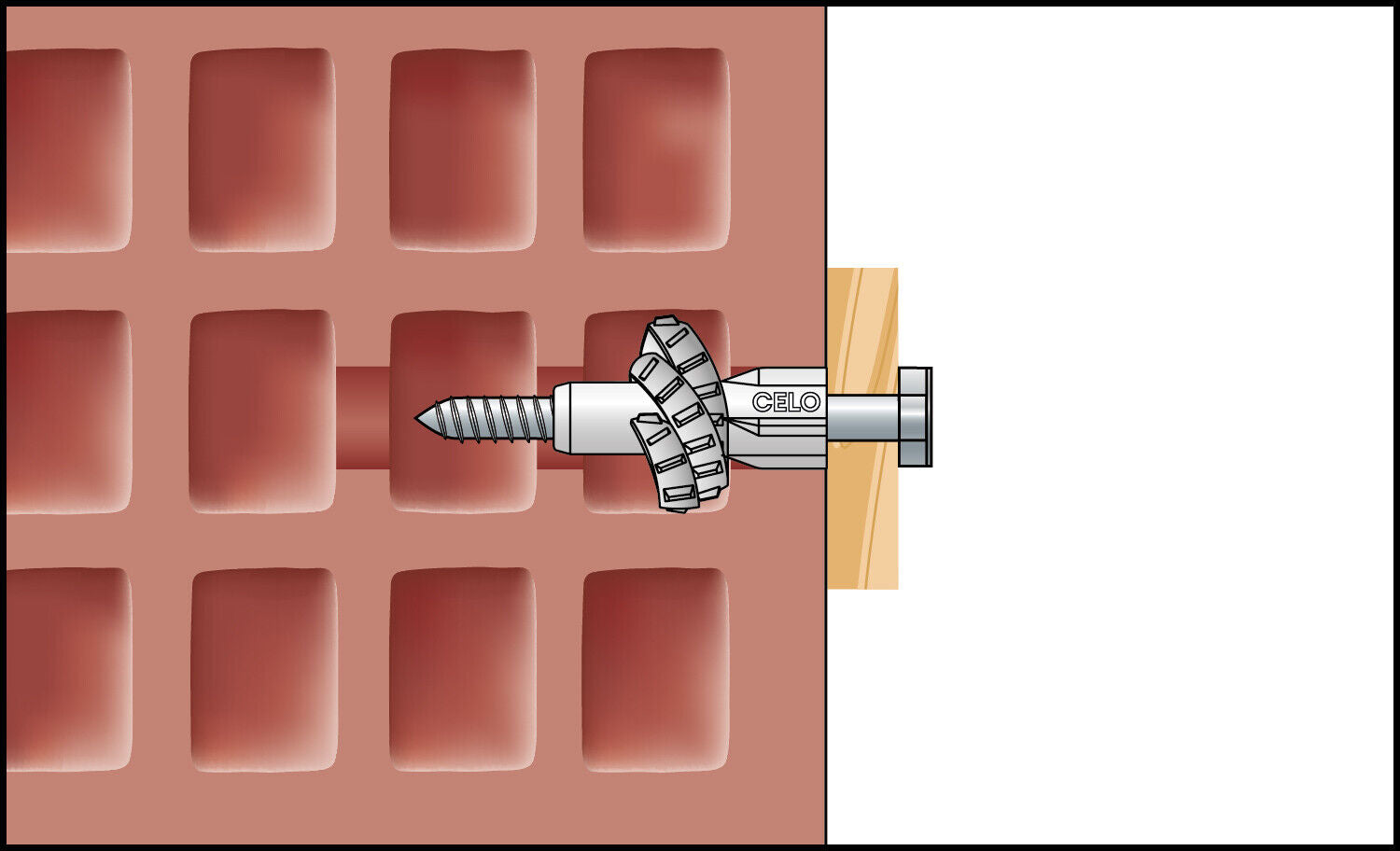 CELO Mehrzweckdübel MZ Universaldübel ohne Rand für Voll- und Hohlraum- Material