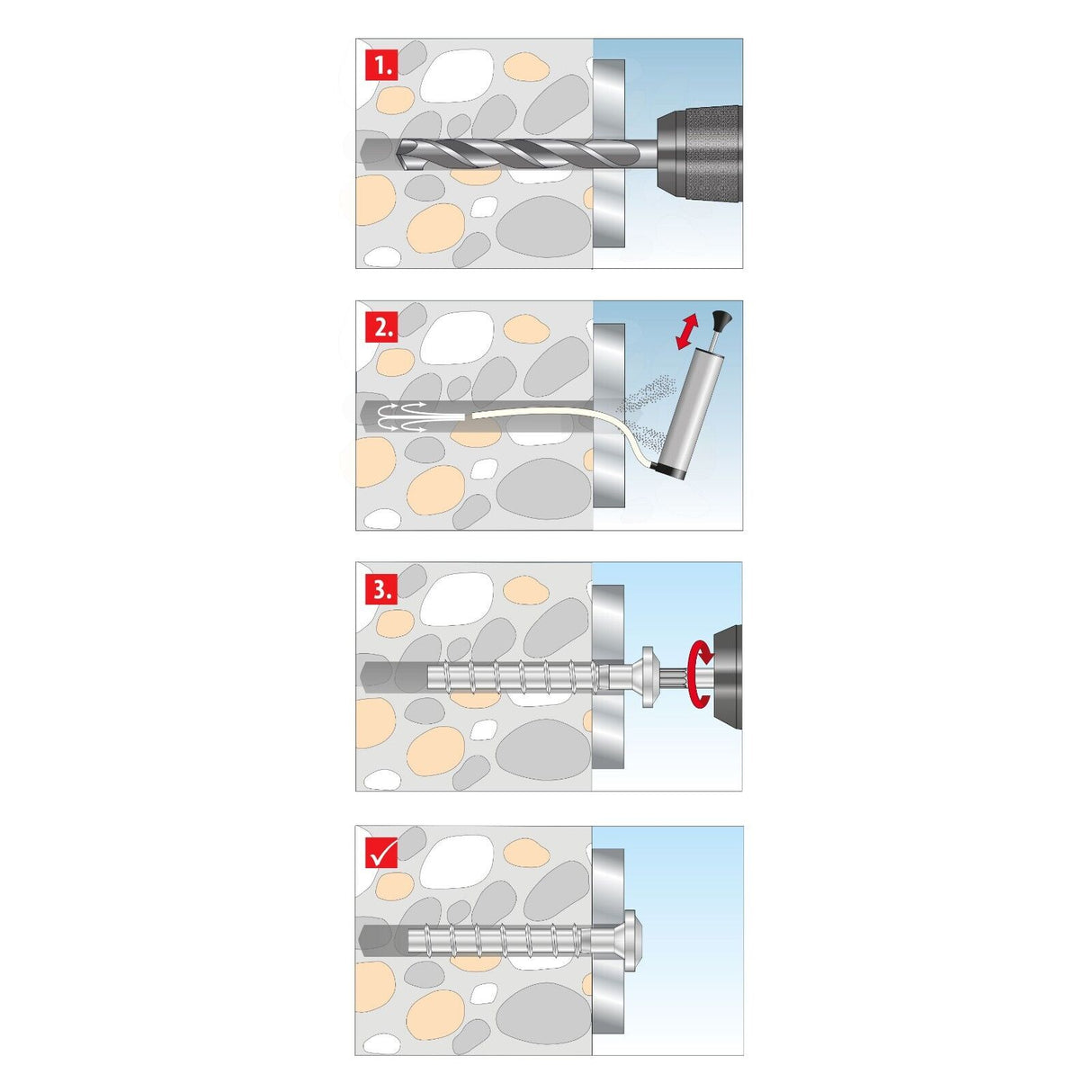 TOX Sumo Max 1 FK Betonschraube mit Flachkopf Stahl verzinkt