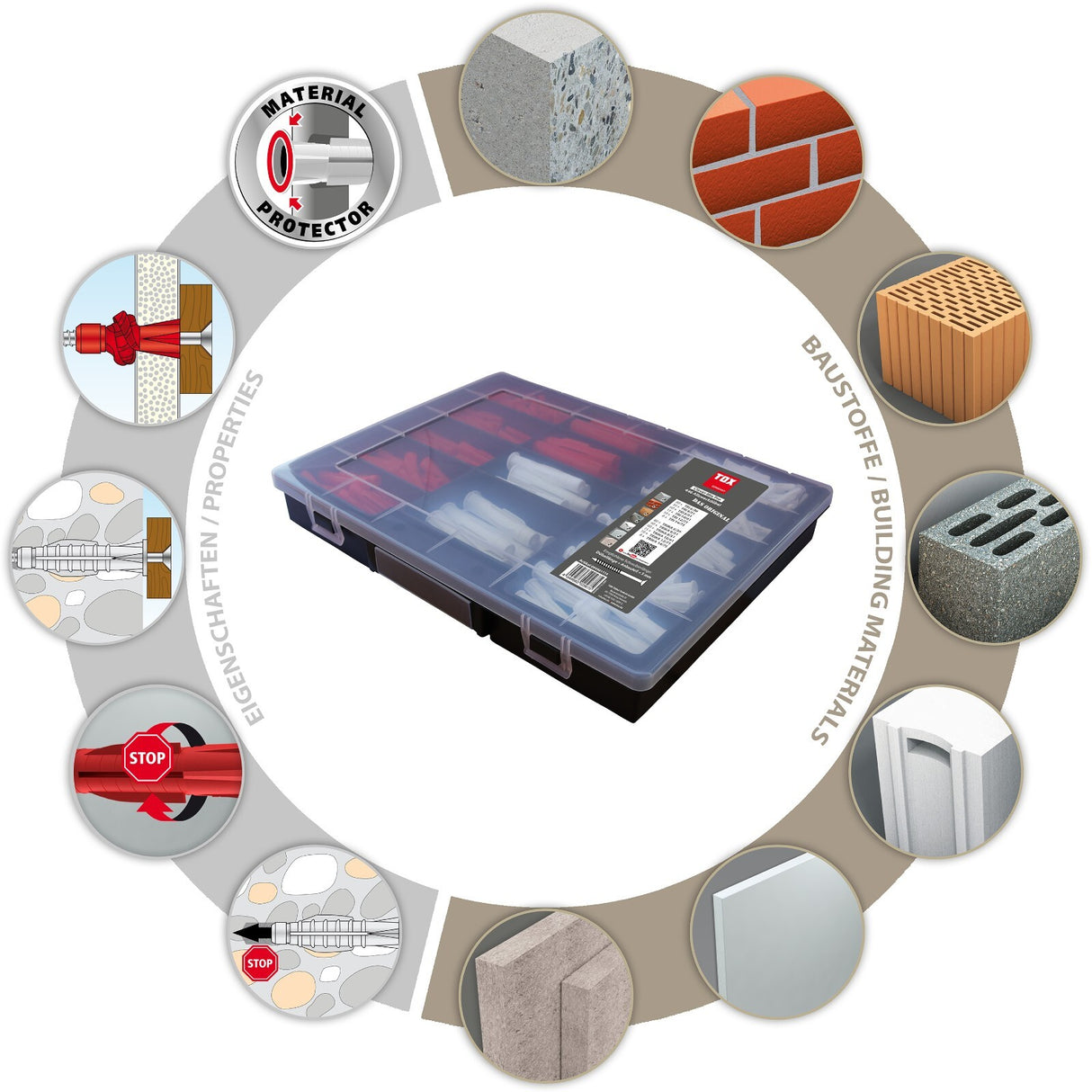 TOX Allzweckdübel - Sortiment Clever Mix Pro 446 tlg.