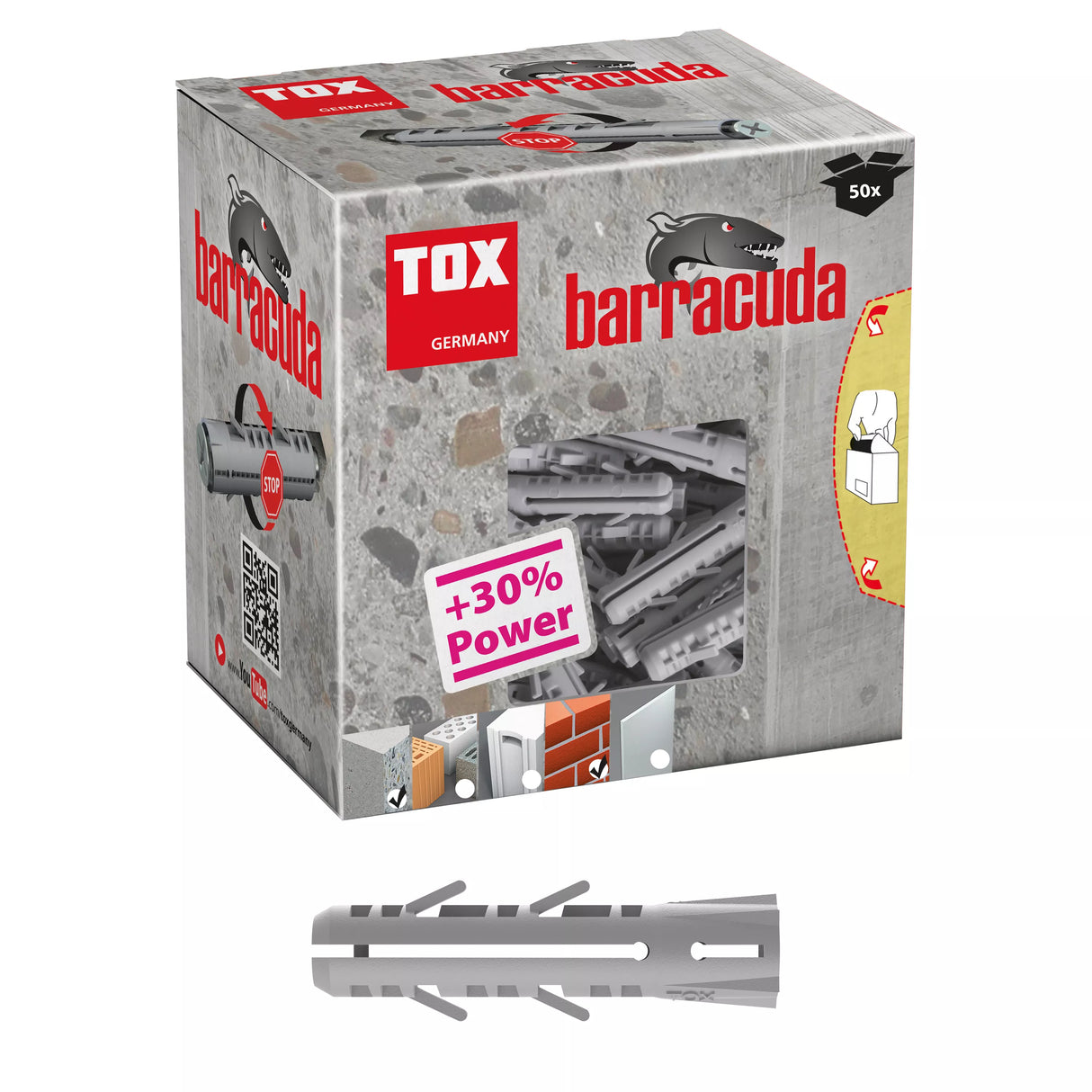 TOX Spreizdübel Barracuda 5/25 6/30 10/50 12/60 14/70 16/80 100%Nylon Dübel