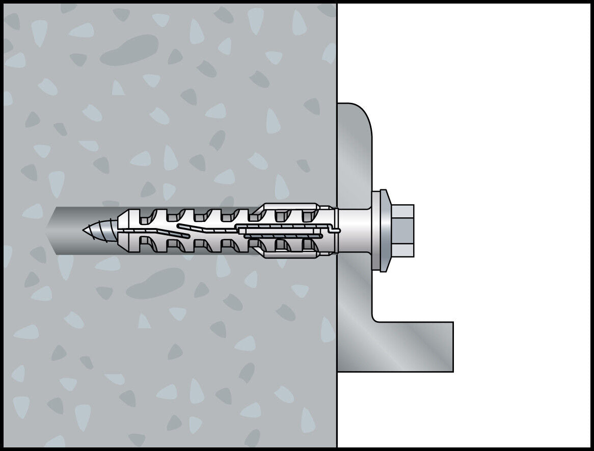 CELO Multifunktionsrahmendübel MFR SSKS TX Fassadendübel mit Sechskantschraube