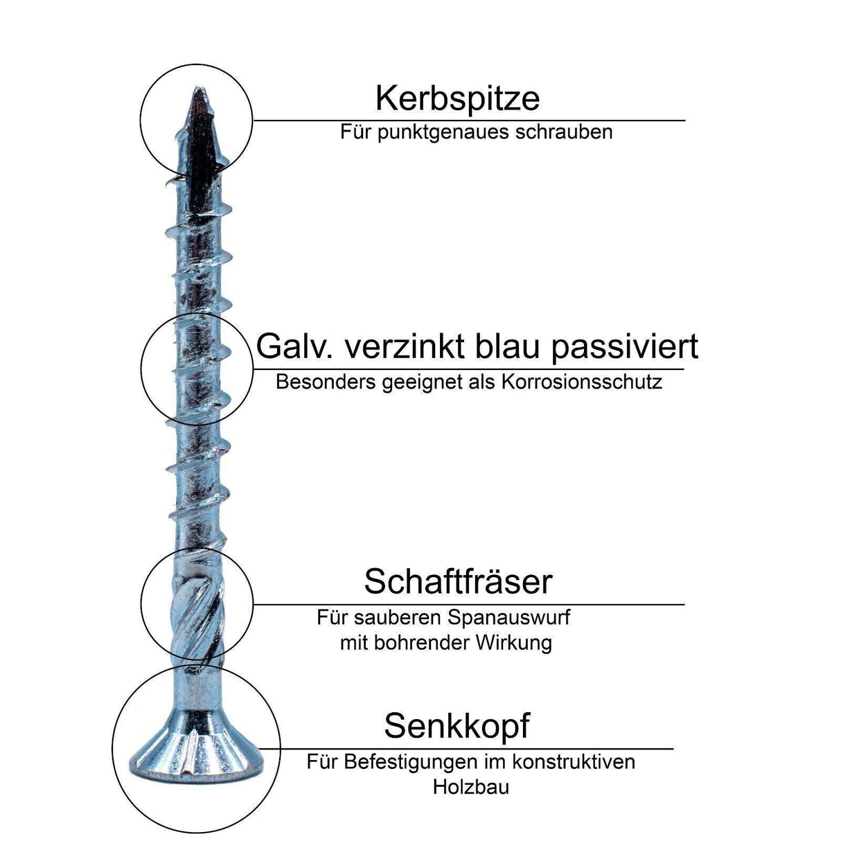 Reyher Holzbauschrauben Senkkopf gal. verzinkt mit TX-Antrieb