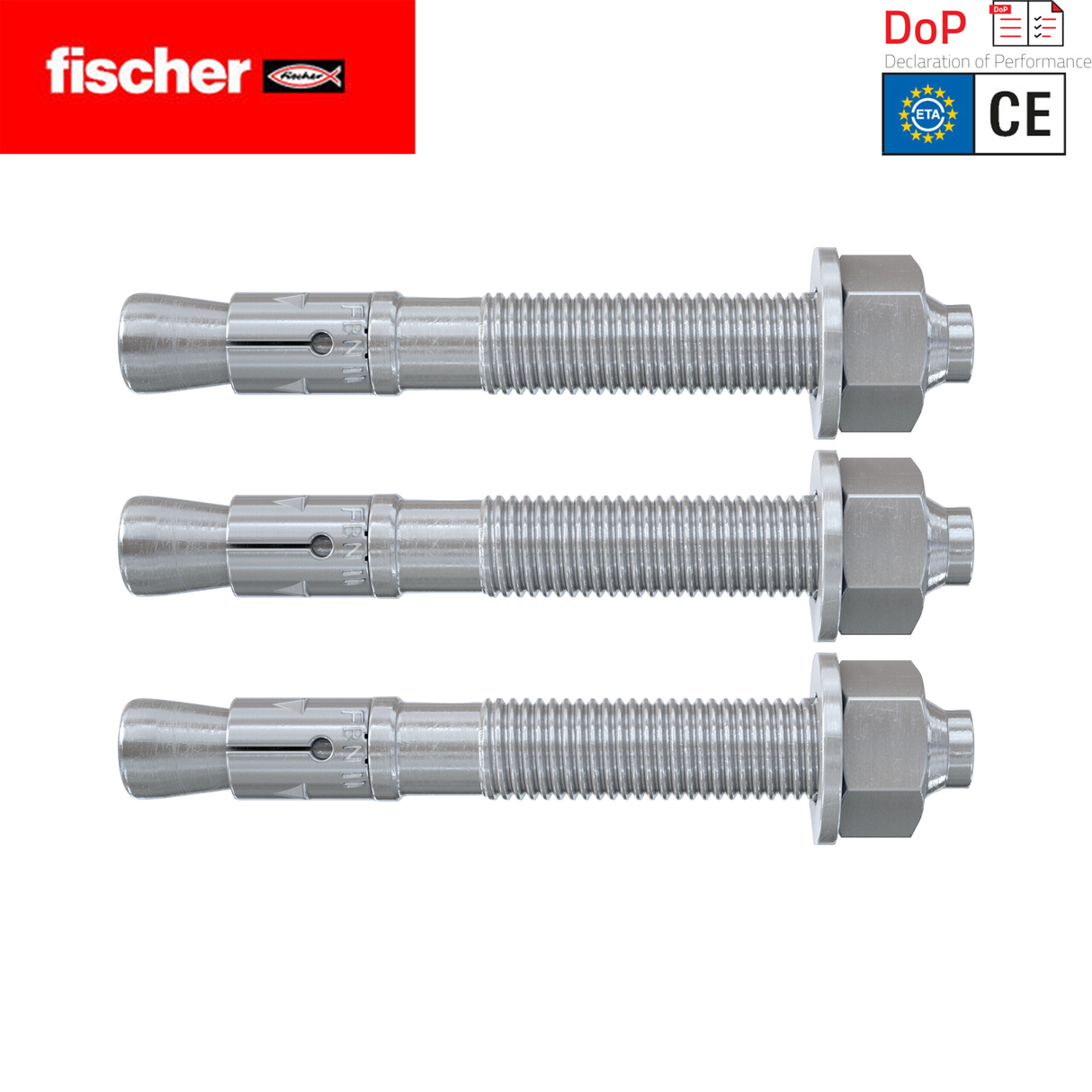 FISCHER Bolzenanker FBN II Schwerlastdübel Schwerlastanker Option 7 verzinkt