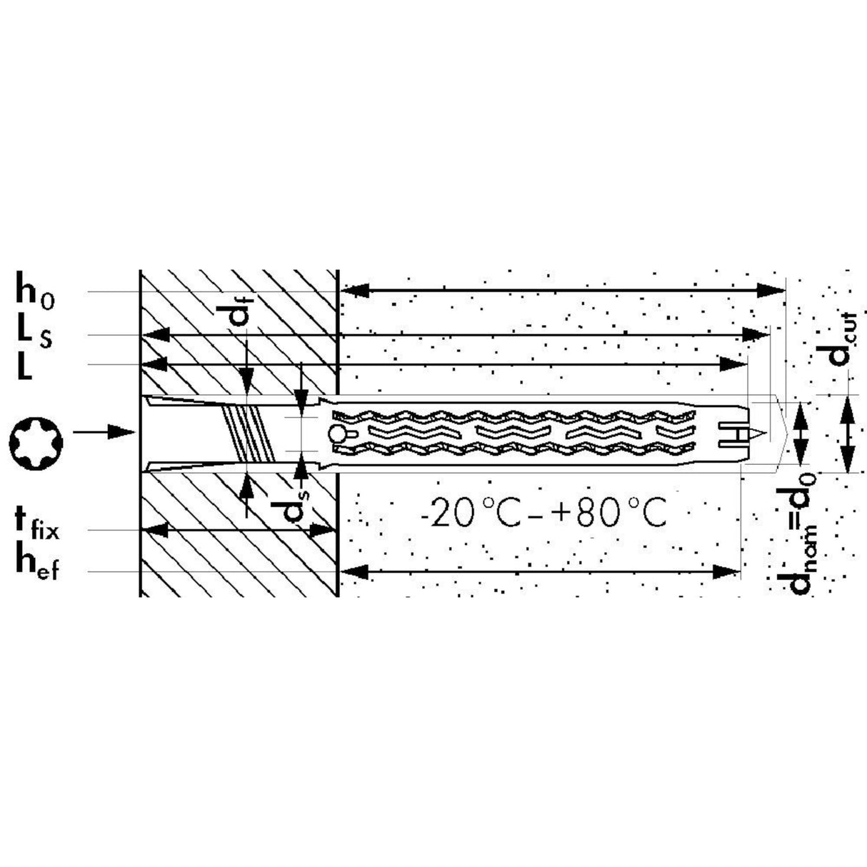 Mungo MQL-ST 8x80 - 10x200 Fassadendübel Dämmstoffdübel Langschaftdübel