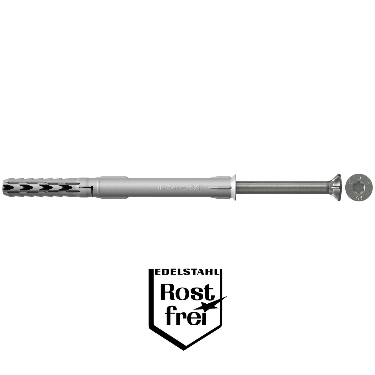 fischer Langschaftdübel SXR T R mit A4 Edelstahl TX Senkkopfschraube