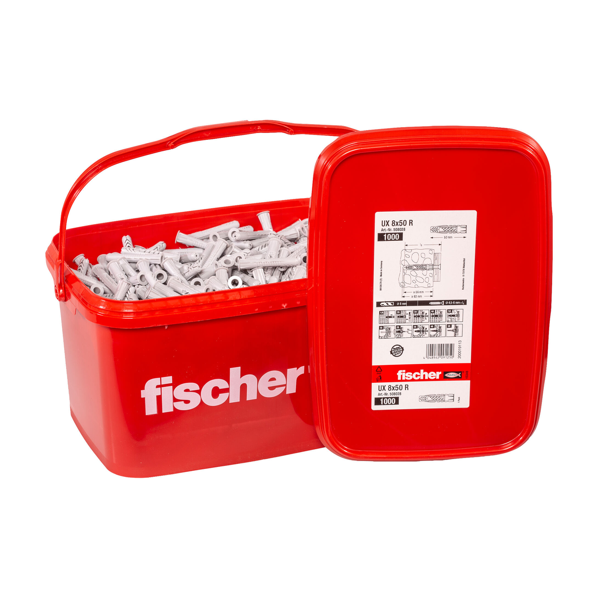 Fischer Universaldübel UX 8 x 50R im Eimer 1000 Stück