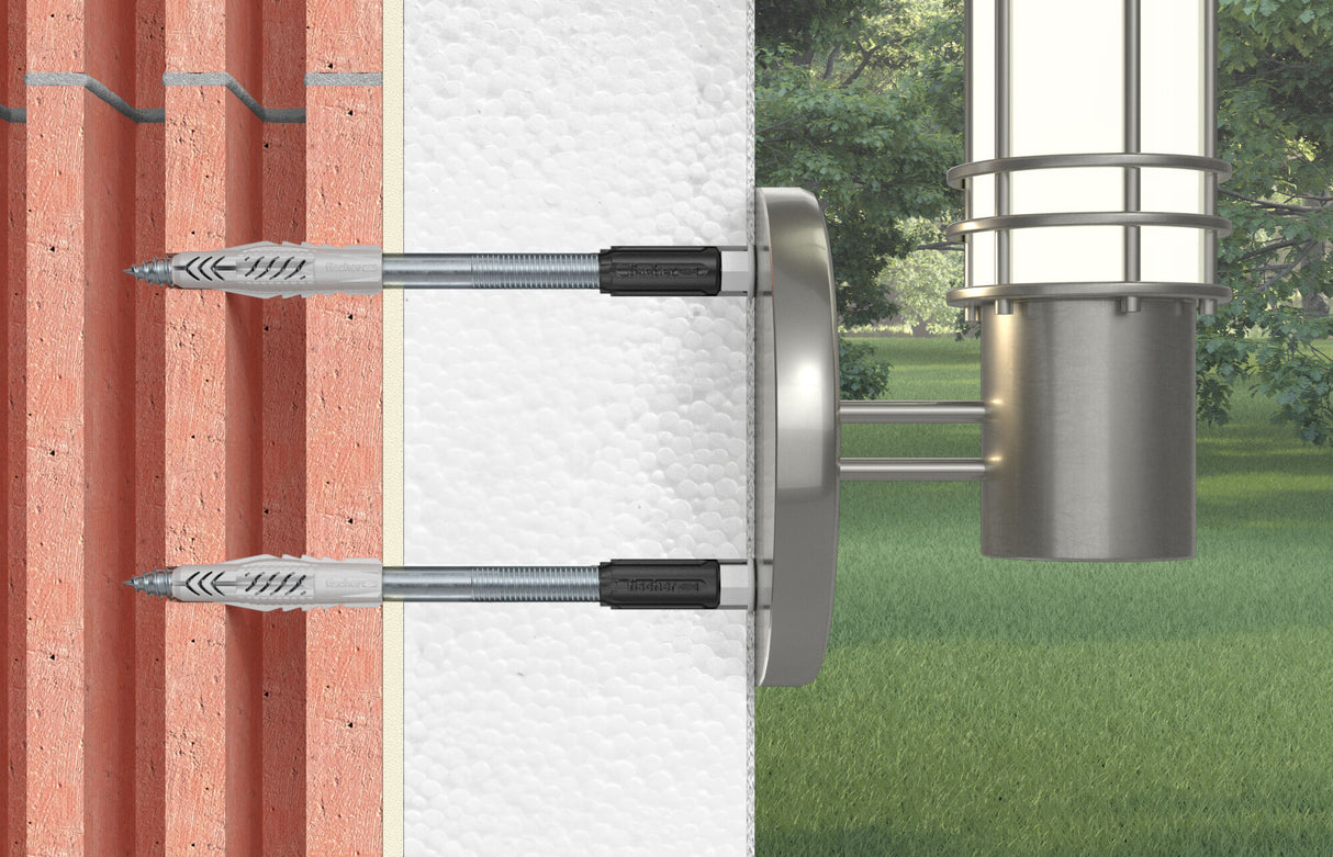 Fischer Abstandsmontagesystem TherMax 8, 10 & 12 WDVS Wärmebrückenfreie Montage