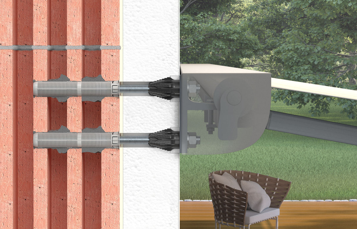 Fischer Abstandsmontagesystem TherMax 8, 10 & 12 WDVS Wärmebrückenfreie Montage