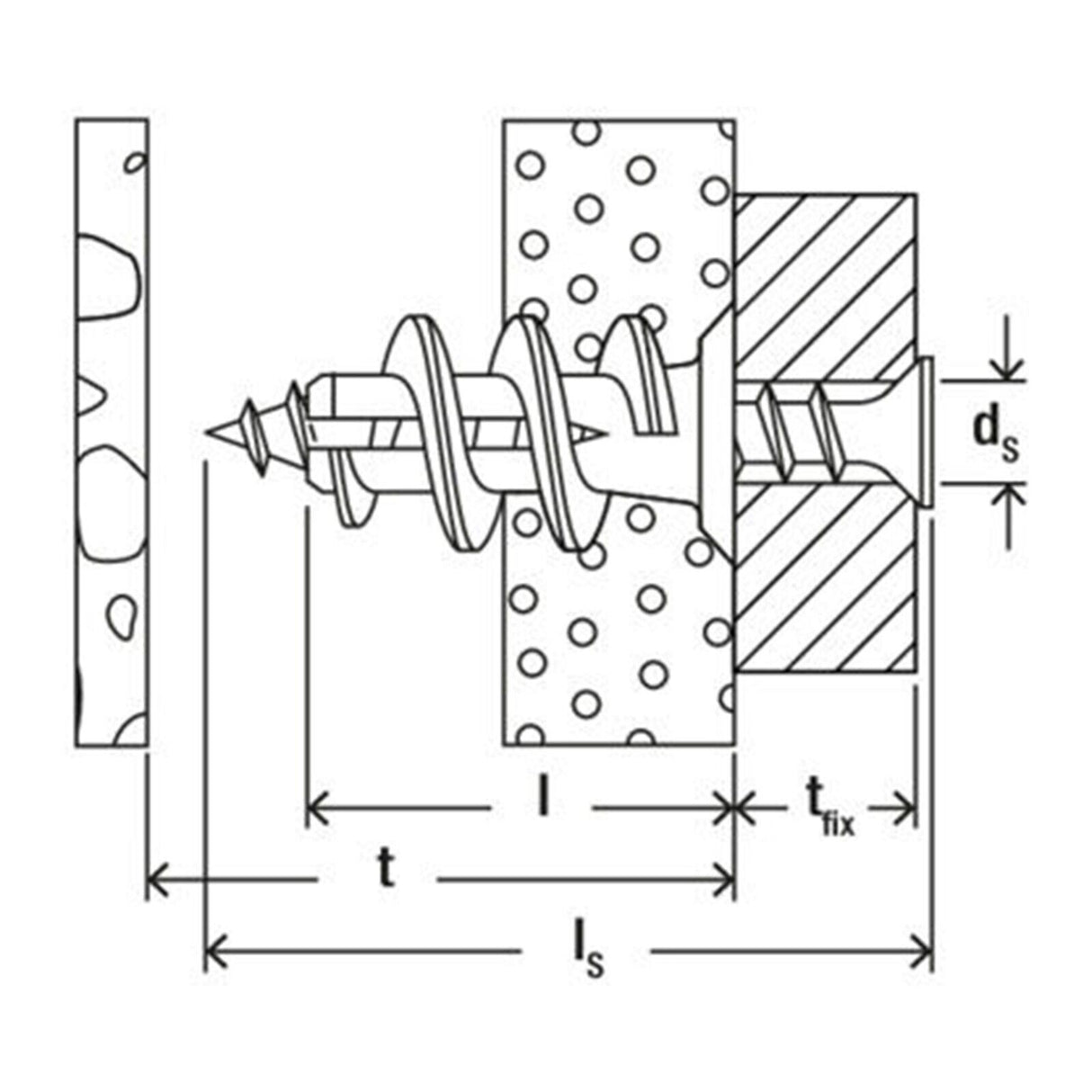 Fischer Dübel Gipskartondübel Hohlraumdübel Regipsdübel GK 160 Stück Rund Dose