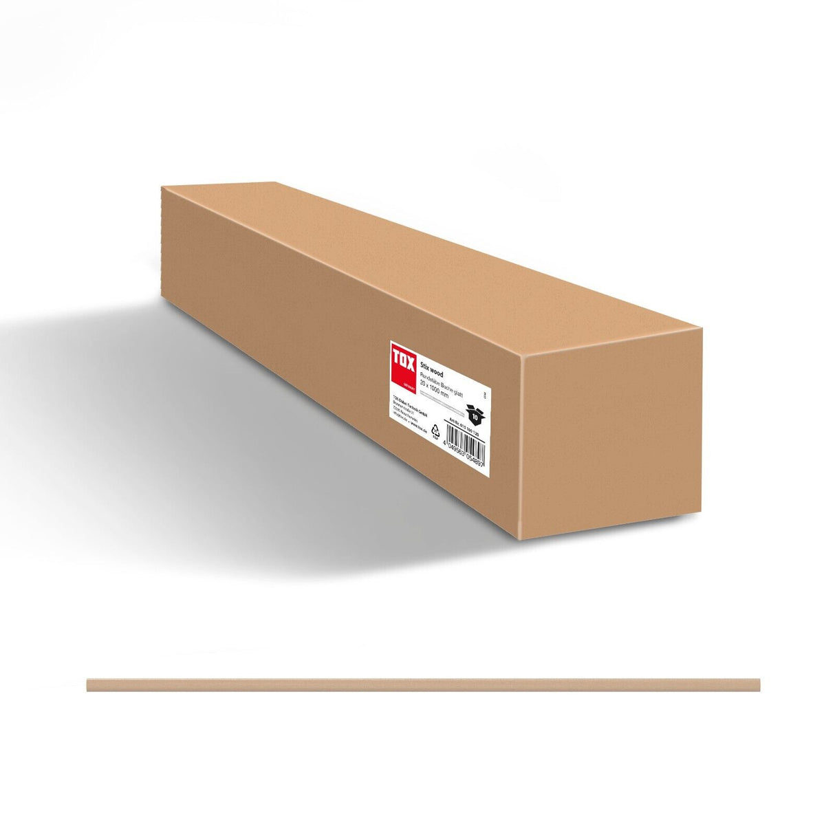 TOX Stix Wood / Plus Rundstäbe 6x1000 bis 30x1000 geriffelt / glatt Buchenholz