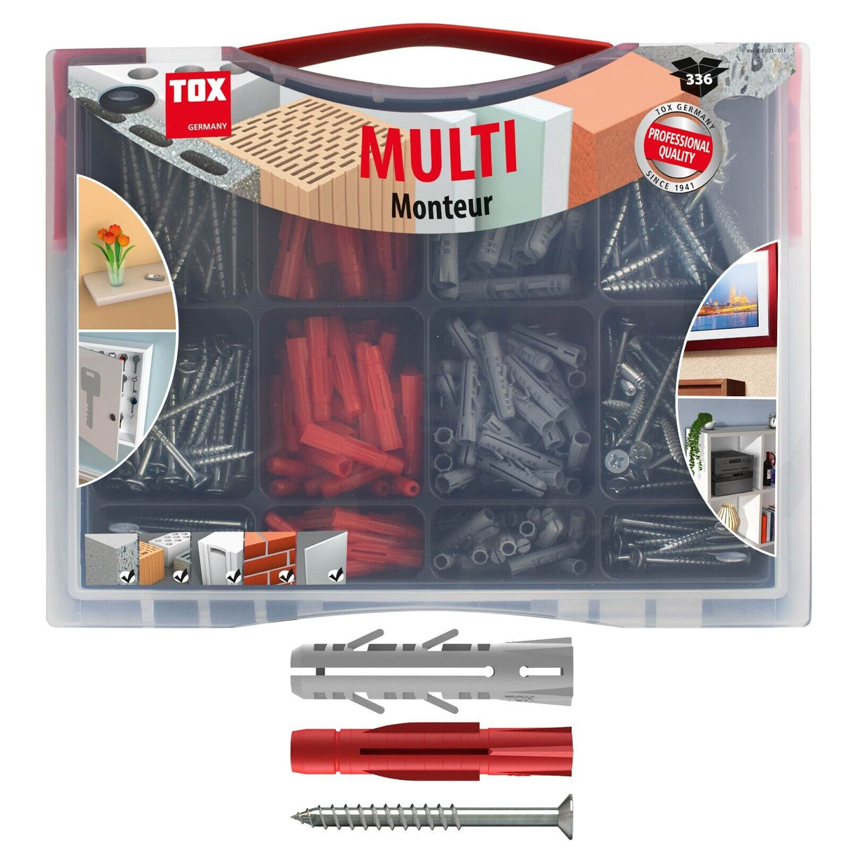 TOX Monteur Multi Dübelset inkl. Schrauben mit 336 Teilen