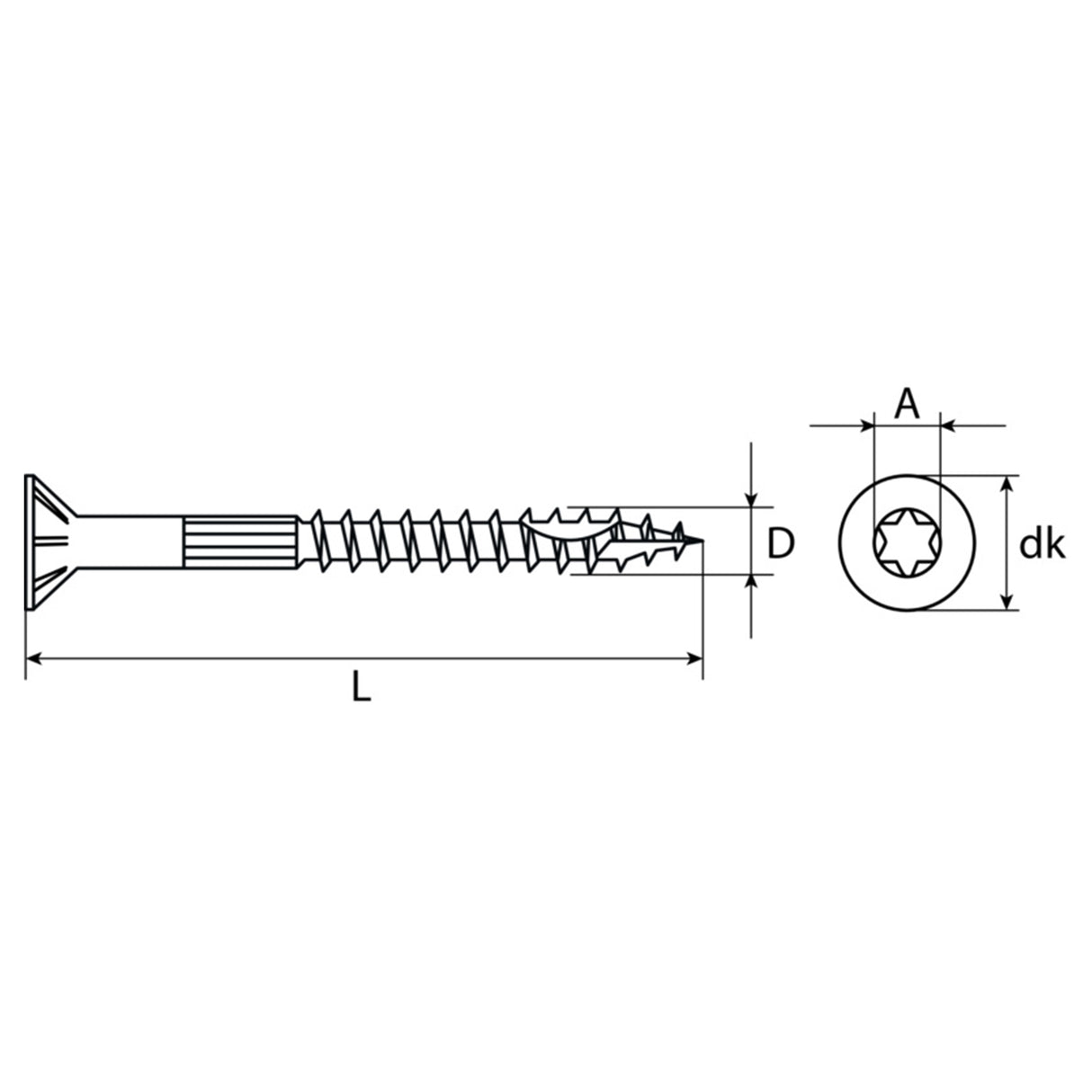 SWG Zaunbauschraube A2 Edelstahl 4,5x35 - 5,0x80 TX rostfrei