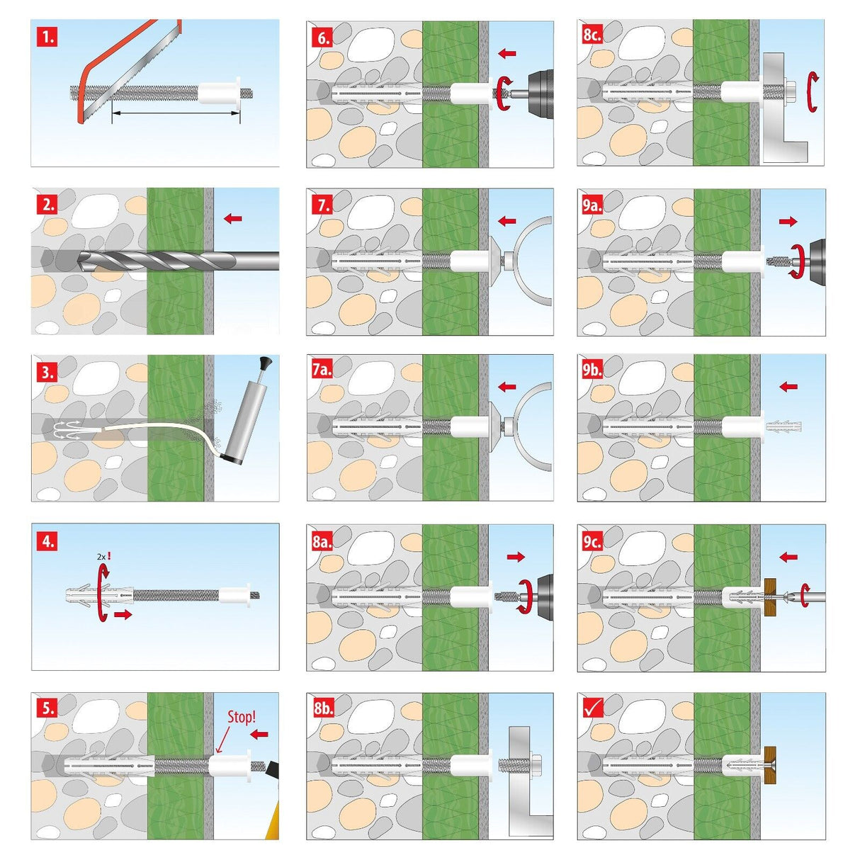 TOX Thermo Proof Mini M8x120 / M8x200 Abstandsmontagesystem WDVS
