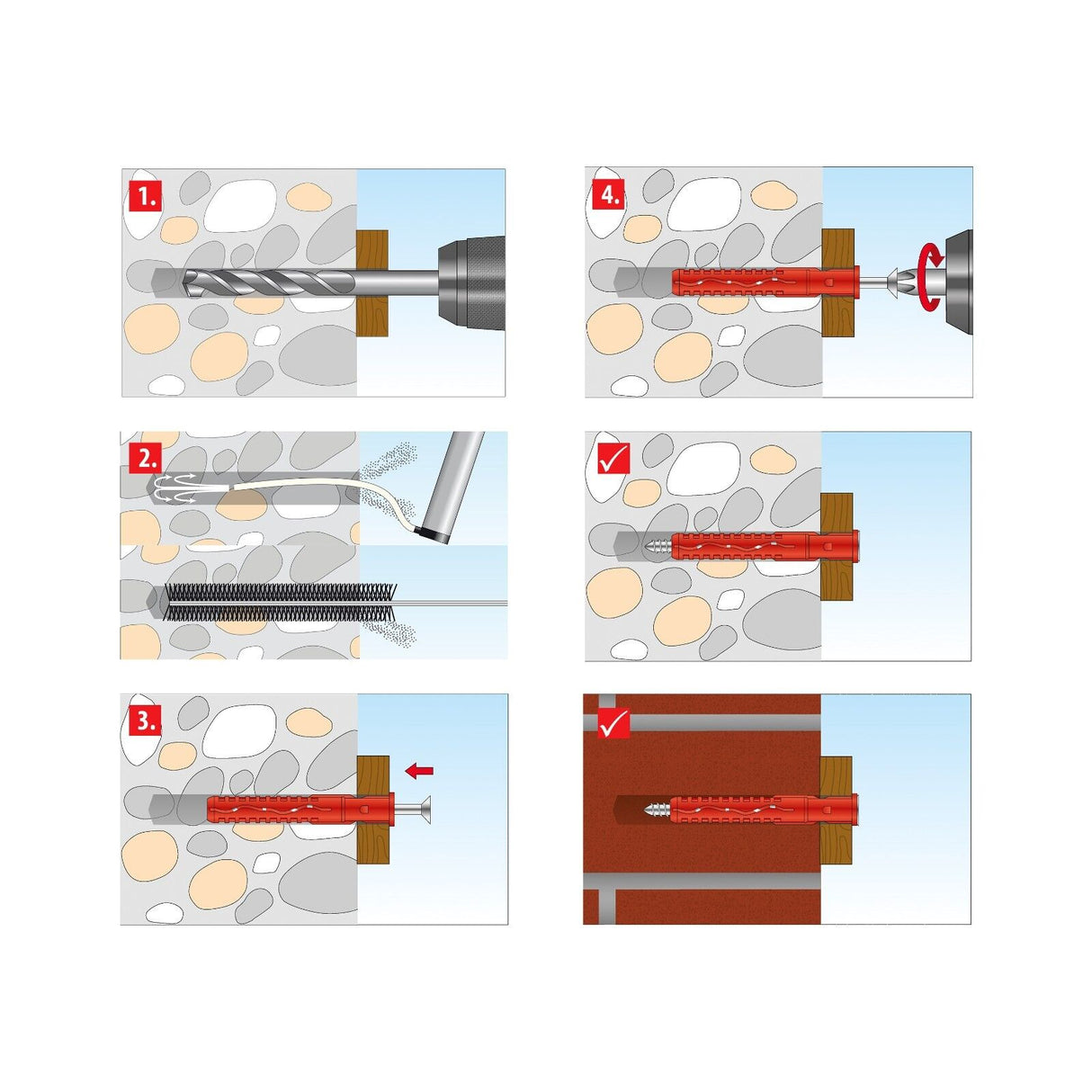 TOX Rahmendübel Fassad SK mit verzinkter Senkkopfschraube