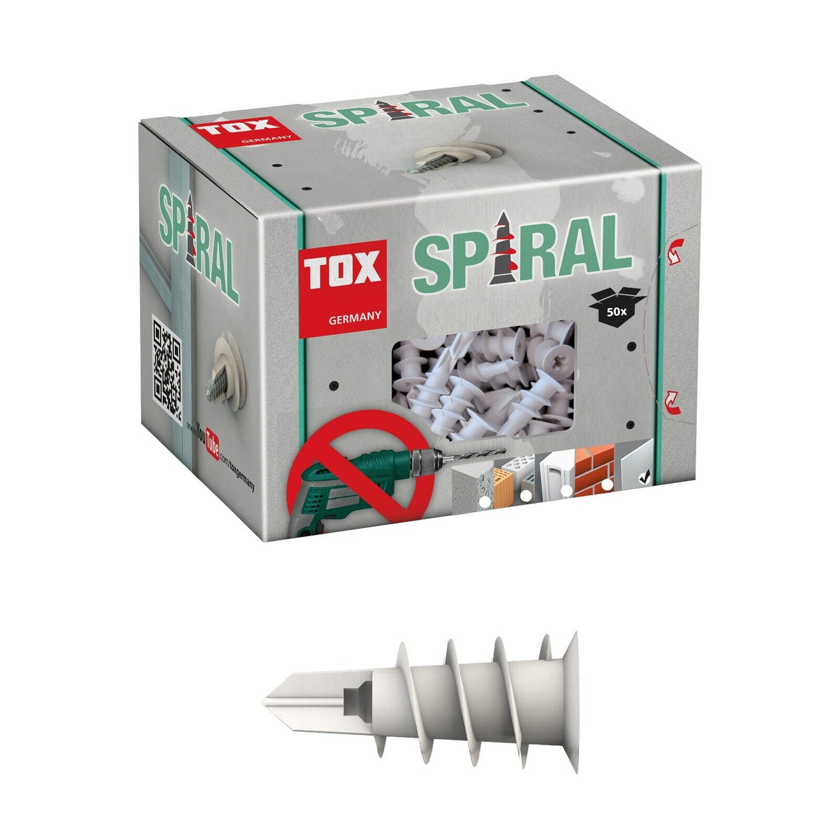 TOX Gipskartondübel Spiral 32 KT 50 Stück 068100231