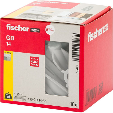 Fischer Gasbetondübel GB 8 10 14, Porenbetondübel, Dübel, Gasbeton, Porenbeton