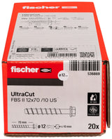Fischer Betonschraube UltraCut FBS II US mit SW/TX Sechskantkopf