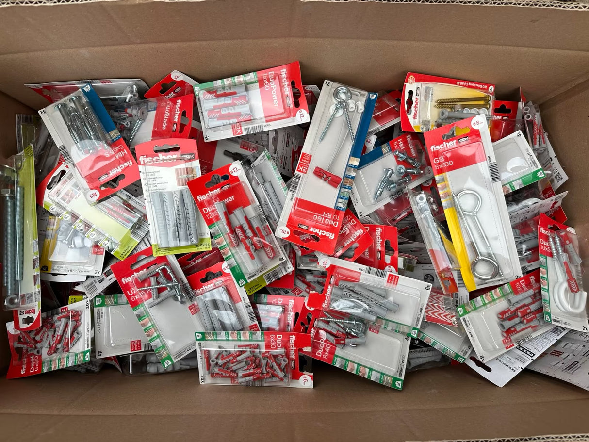 Restposten Dübel Schrauben Klein-Werkzeug in Blistern Fischer / TOX