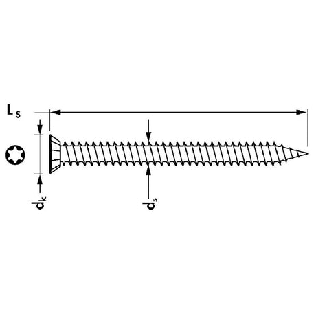 Mungo MRS-U Fensterrahmenschraube mit TX-Antrieb 7,5x40-320mm