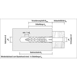 CELO Normaldübel F Ø 4-20mm Mehrzweckdübel für Loch- und Vollbaustoffe