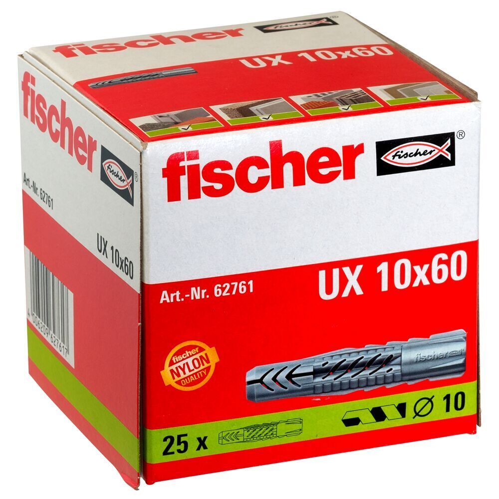 Fischer UX Dübel ohne Rand Universaldübel Spreizdübel 5x30 bis 14x75