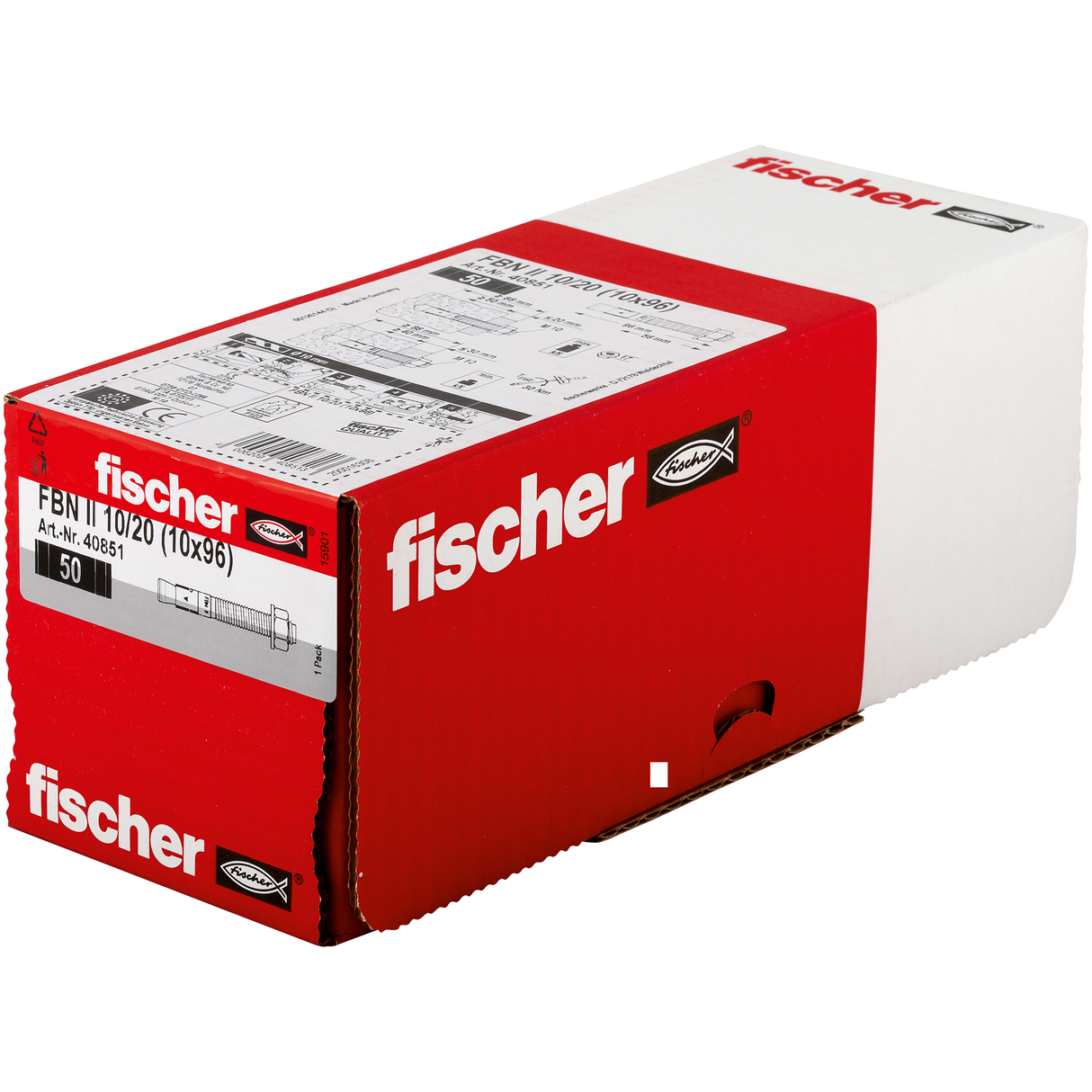 FISCHER Bolzenanker FBN II Schwerlastdübel Schwerlastanker Option 7 verzinkt