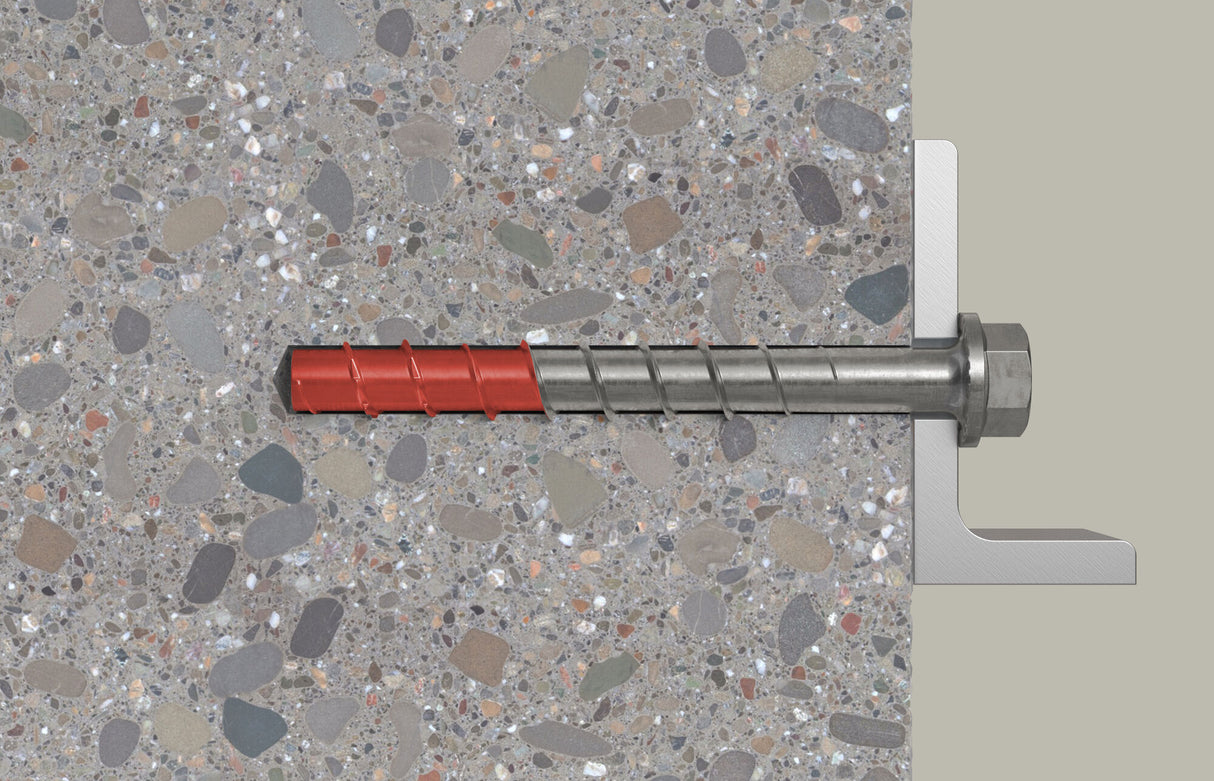 Fischer Betonschraube UltraCut FBS II US R mit SW/TX Sechskantkopf Edelstahl V4A