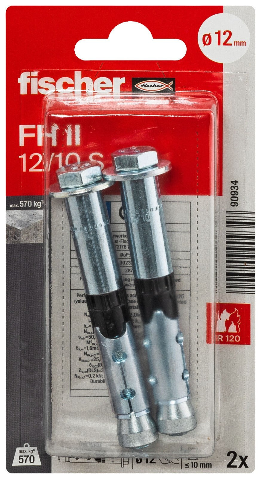fischer Hochleistungsanker Schwerlastanker mit Sechskantkopf FH II S verzinkt