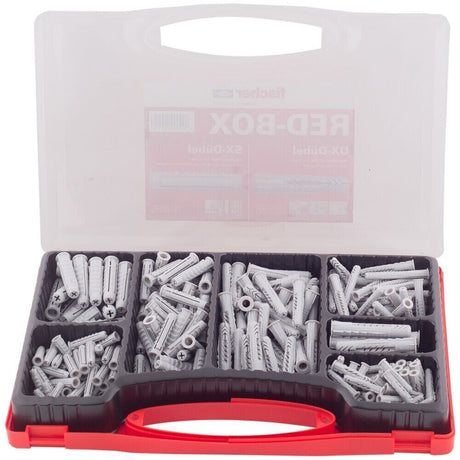 Fischer 290 Stück Dübel Kasten Sortiment Dübel SX + UX RED-BOX - Dübelsortiment