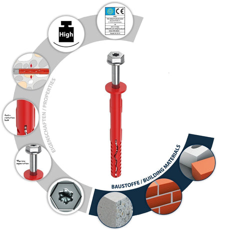 TOX Rahmendübel Fassad XL Ø 14mm Fassadendübel Schwerlastdübel